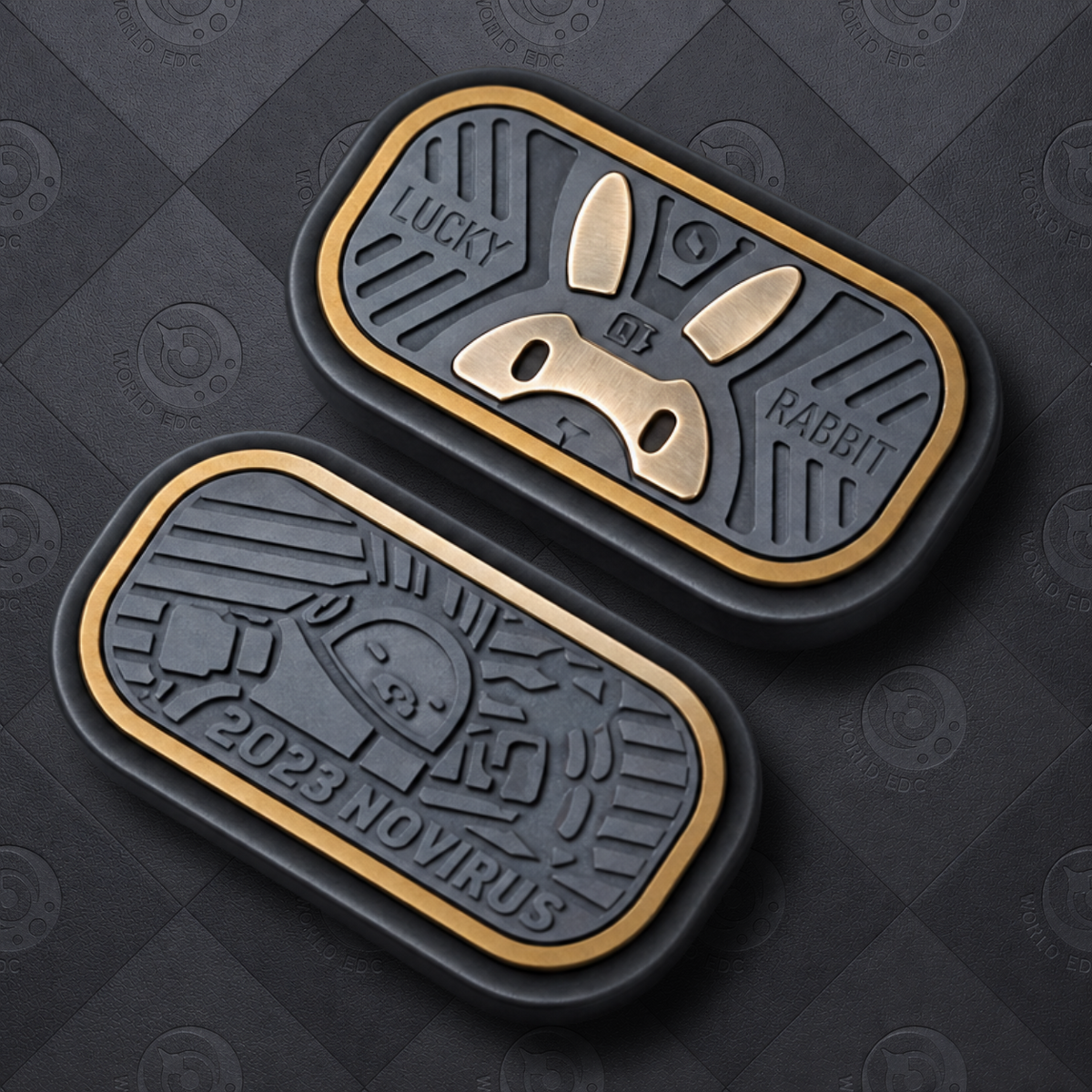 Lucky Rabbit Carved Slider Shell-No.10